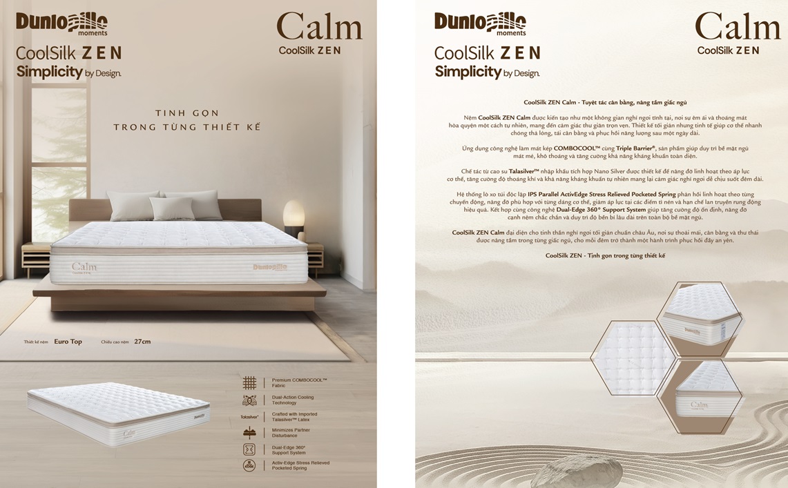 Nệm lò xo CoolSilk Zen Calm