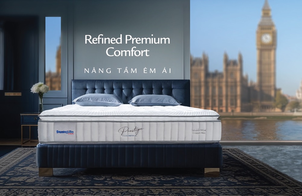 Nệm lò xo Dunlopillo CoolSilk Royale Prestige