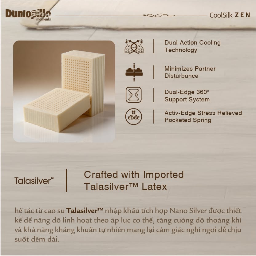 Nệm lò xo CoolSilk Zen Calm