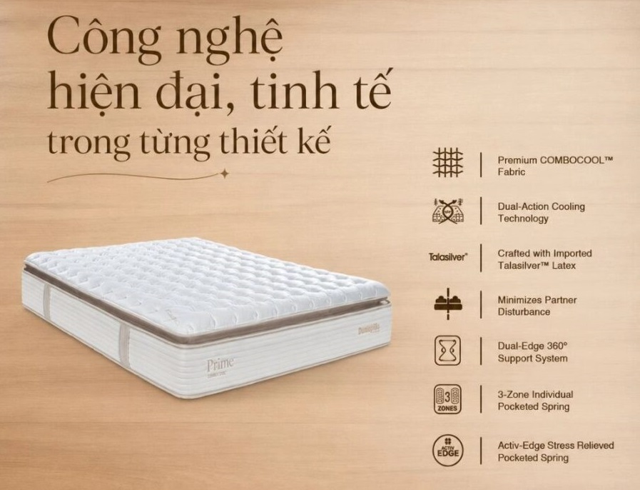 Nệm Lò Xo CoolSilk Zen Prime